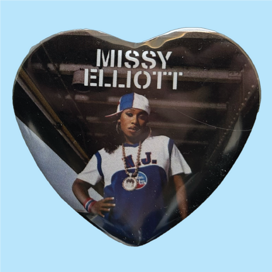 Missy Elliott Heart Pinback Button