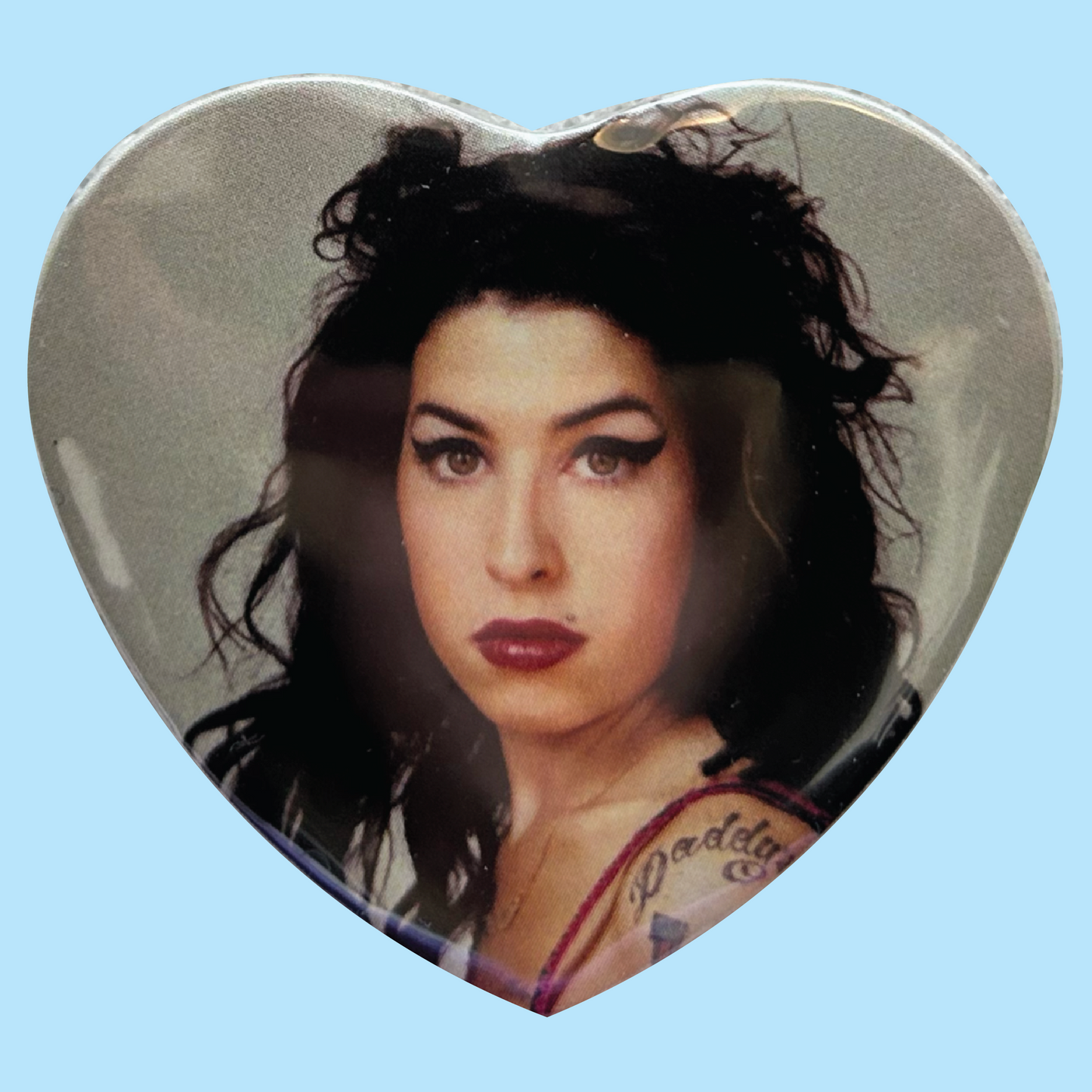 Amy Winehouse Heart Pinback Button