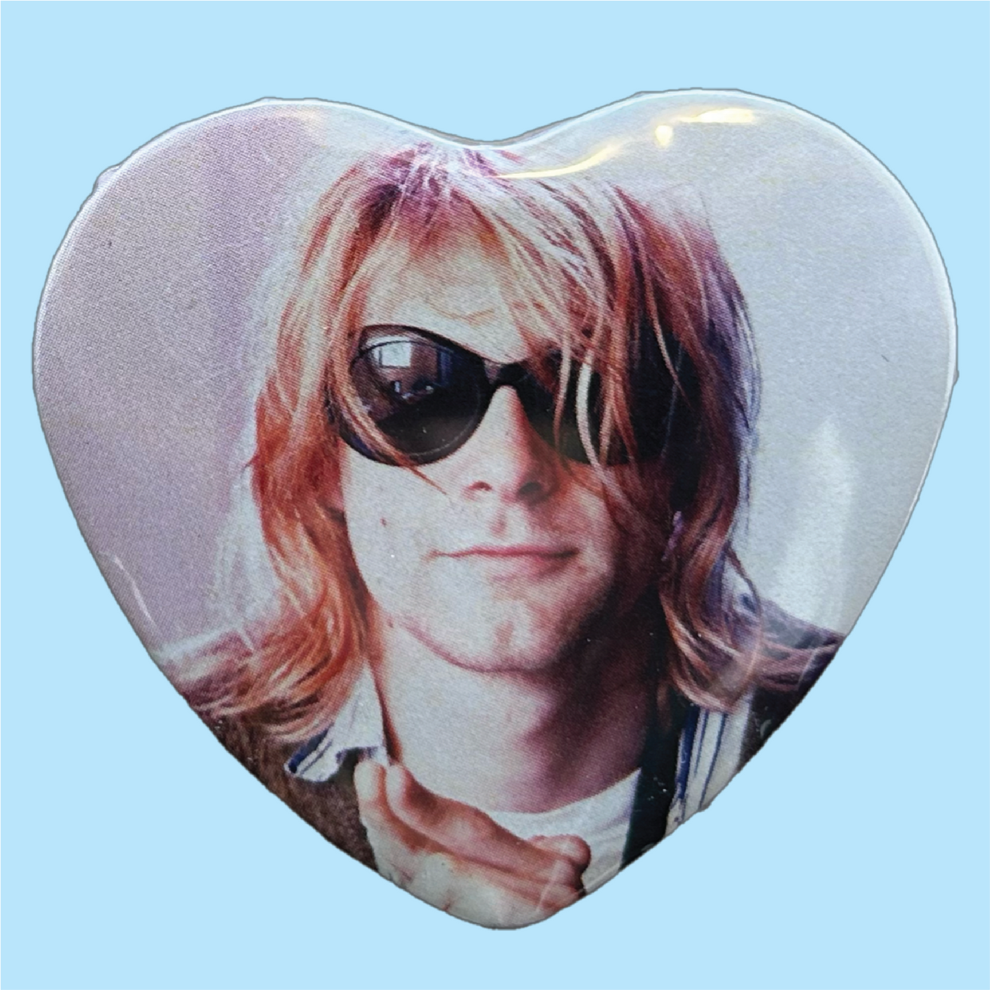 Kurt Cobain Heart Pinback Button