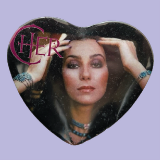 Cher Heart Pinback Button