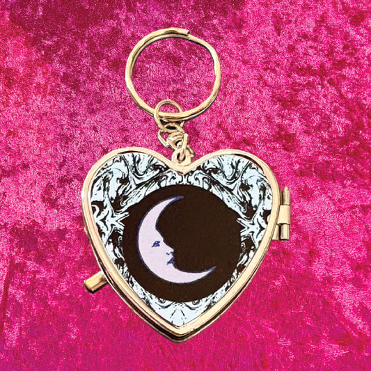 La Luna Heart Pill Box Keychain