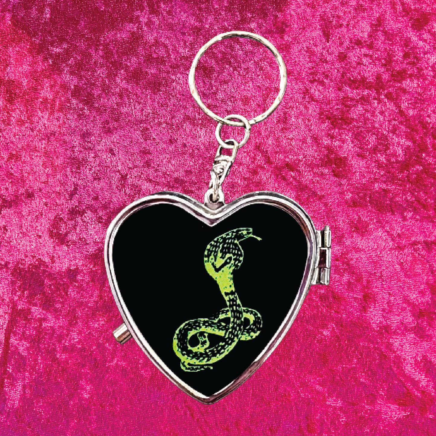 Reptile Master Heart Pill Box Keychain