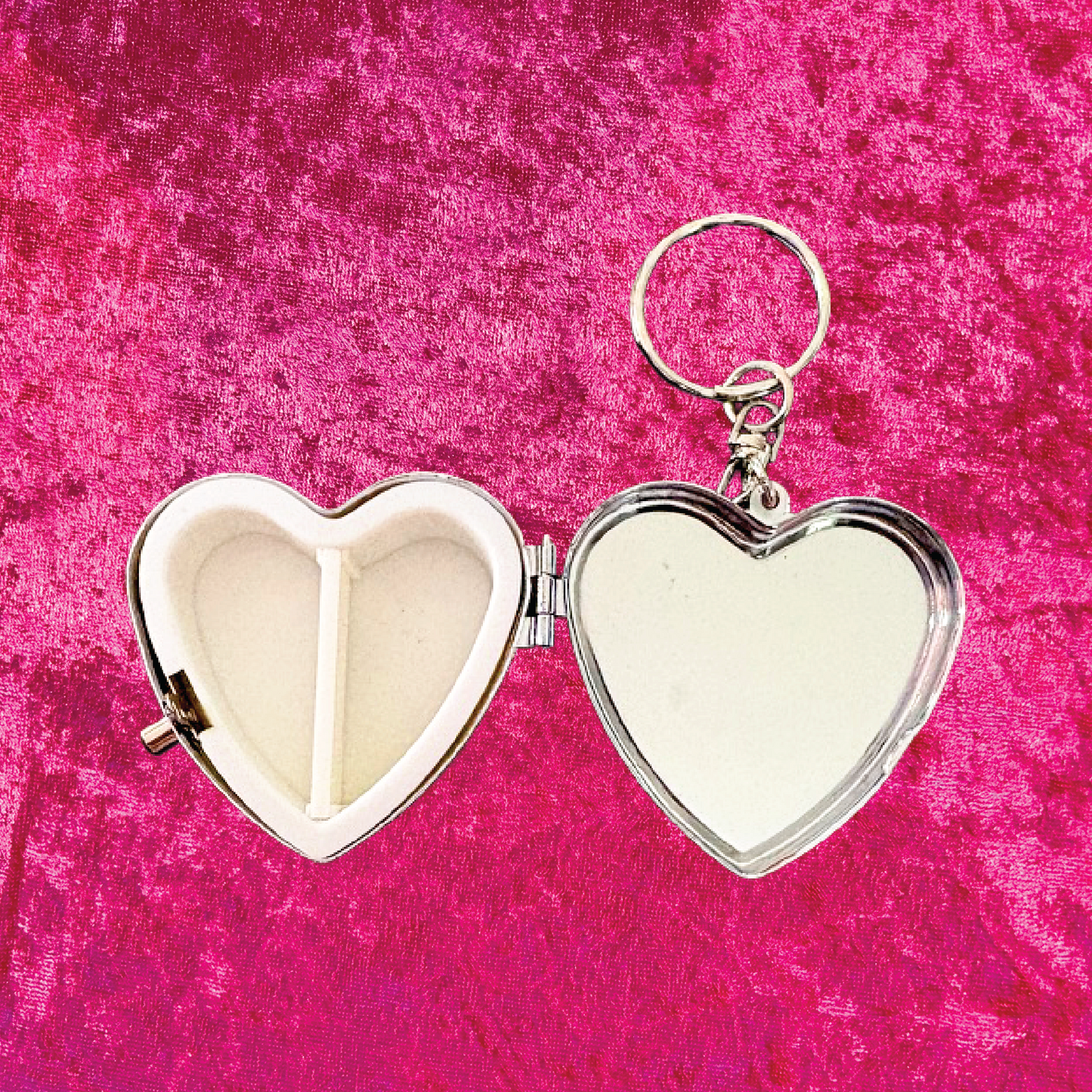 La Luna Heart Pill Box Keychain
