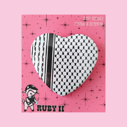 Keffiyeh Heart Pin