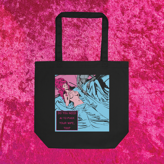 Do You Need AI? Black Cotton Canvas Tote Bag