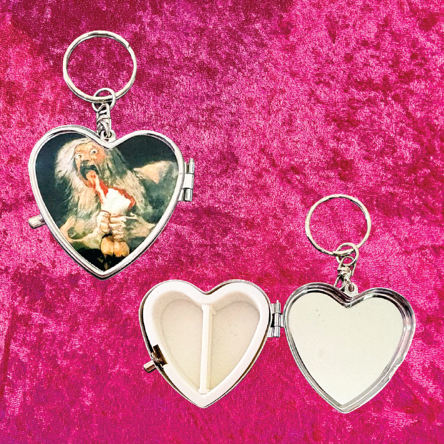Francisco Goya Saturn Devouring His Son Heart Pill Box Keychain