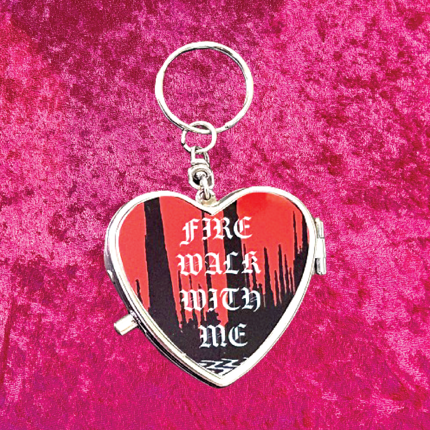 Twin Peaks Fire Walk With Me Heart Pill Box Keychain