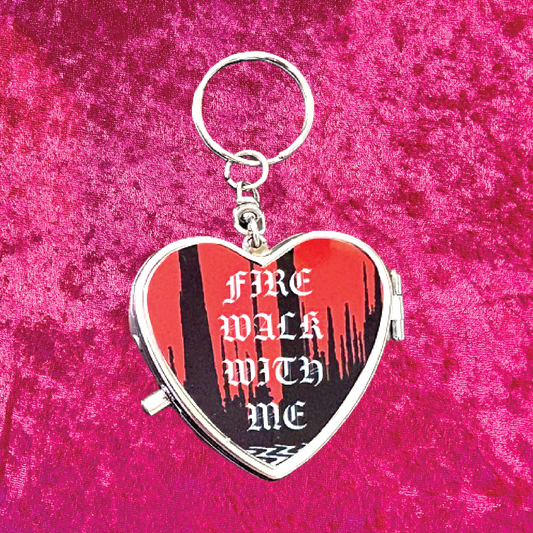 Twin Peaks Fire Walk With Me Heart Pill Box Keychain