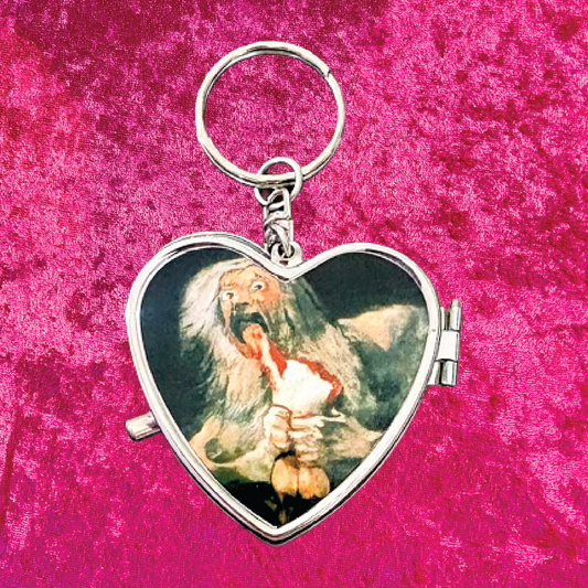 Francisco Goya Saturn Devouring His Son Heart Pill Box Keychain