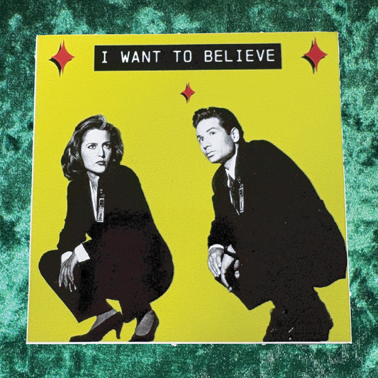 Scully & Mulder I Want to Believe Sticker