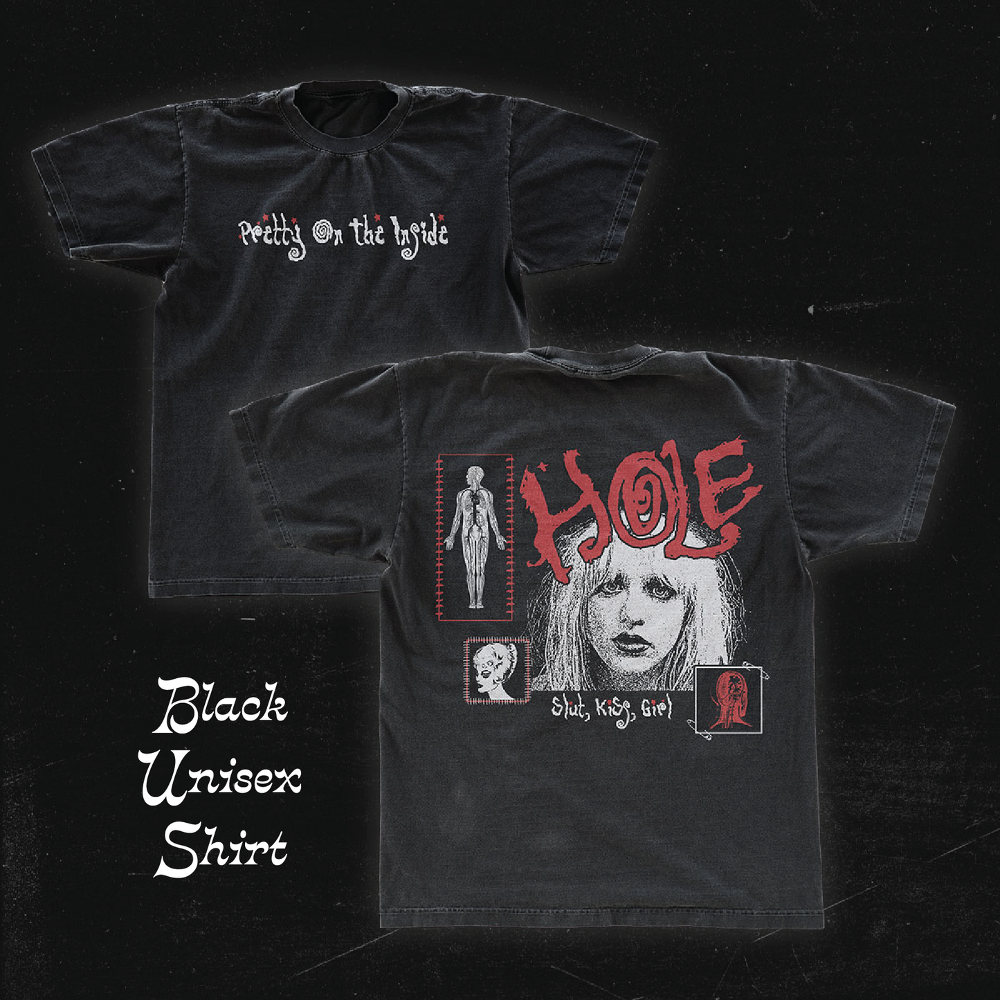 *PRE-ORDER* Hole Pretty On The Inside Black Unisex Shirt - Ruby II x Rue & Co.