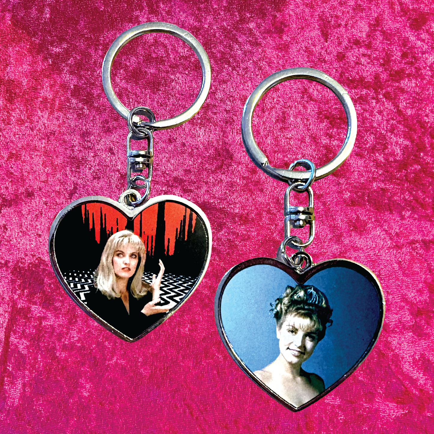 Laura Palmer Twin Peaks Heart Keychain