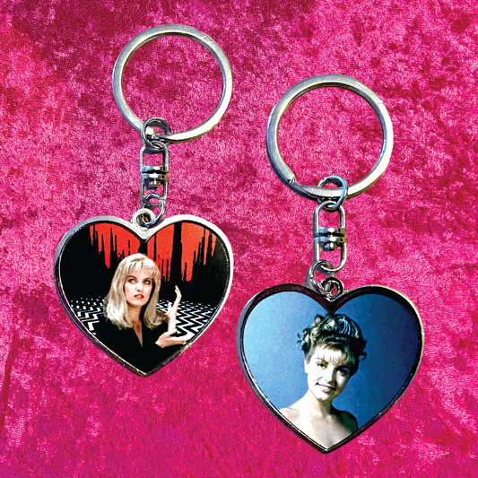 Laura Palmer Twin Peaks Heart Keychain