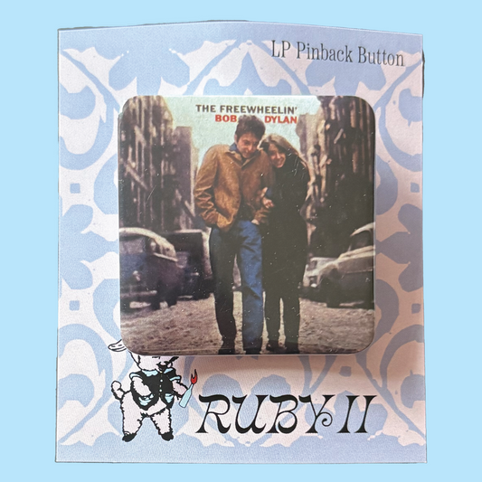 The Freewheelin' Bob Dylan LP Album Pinback Button