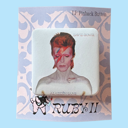 David Bowie Aladdin Sane LP Album Pinback Button