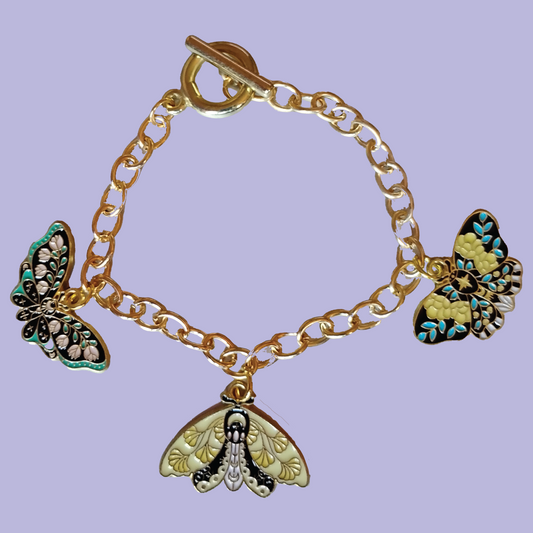 Moth Charm Bracelet