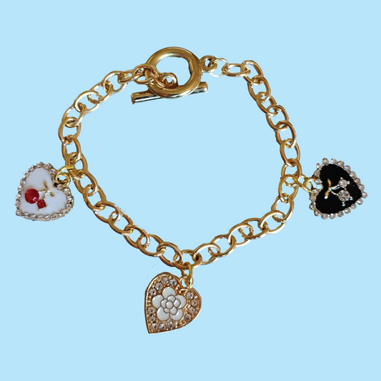 Queen of Hearts Charm Bracelet