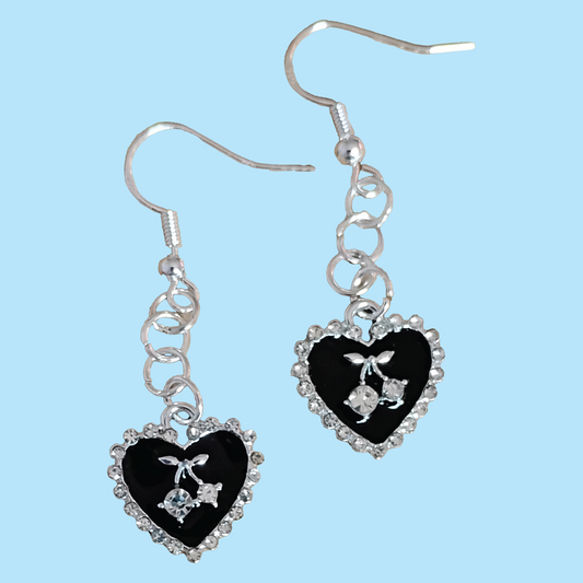 Cherry Heart Earrings