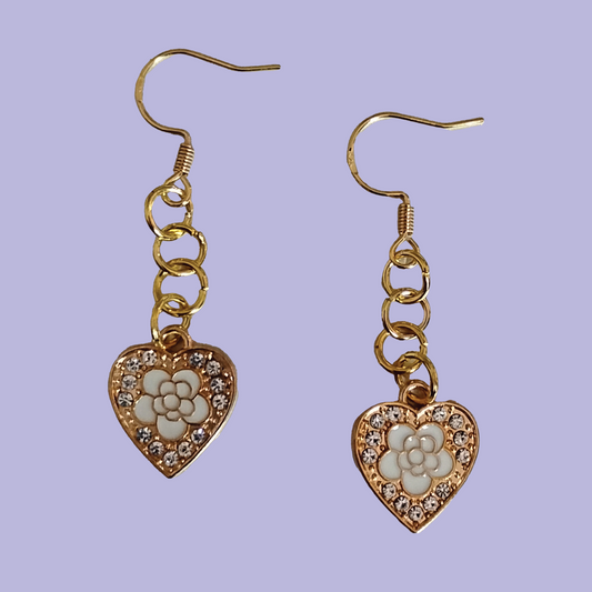 Golden Heart Earrings