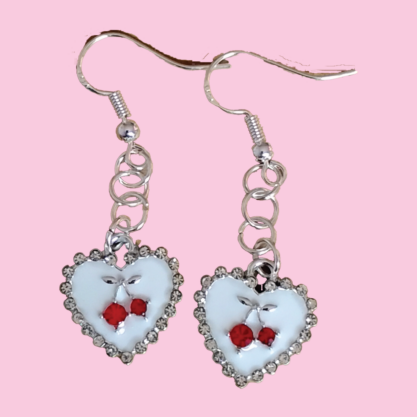 Cherry Heart Earrings