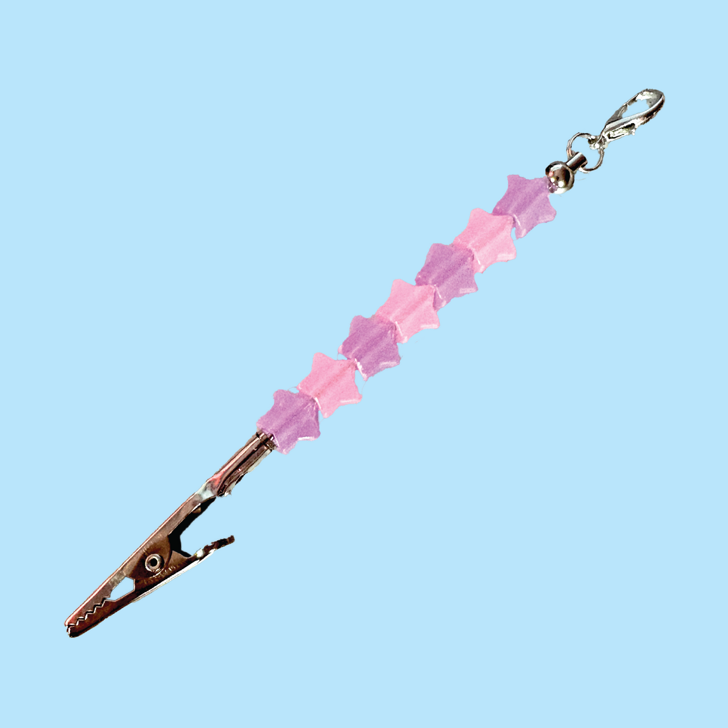 Star Beaded Roach Clip - Glow in the Dark (Several Color Variants)