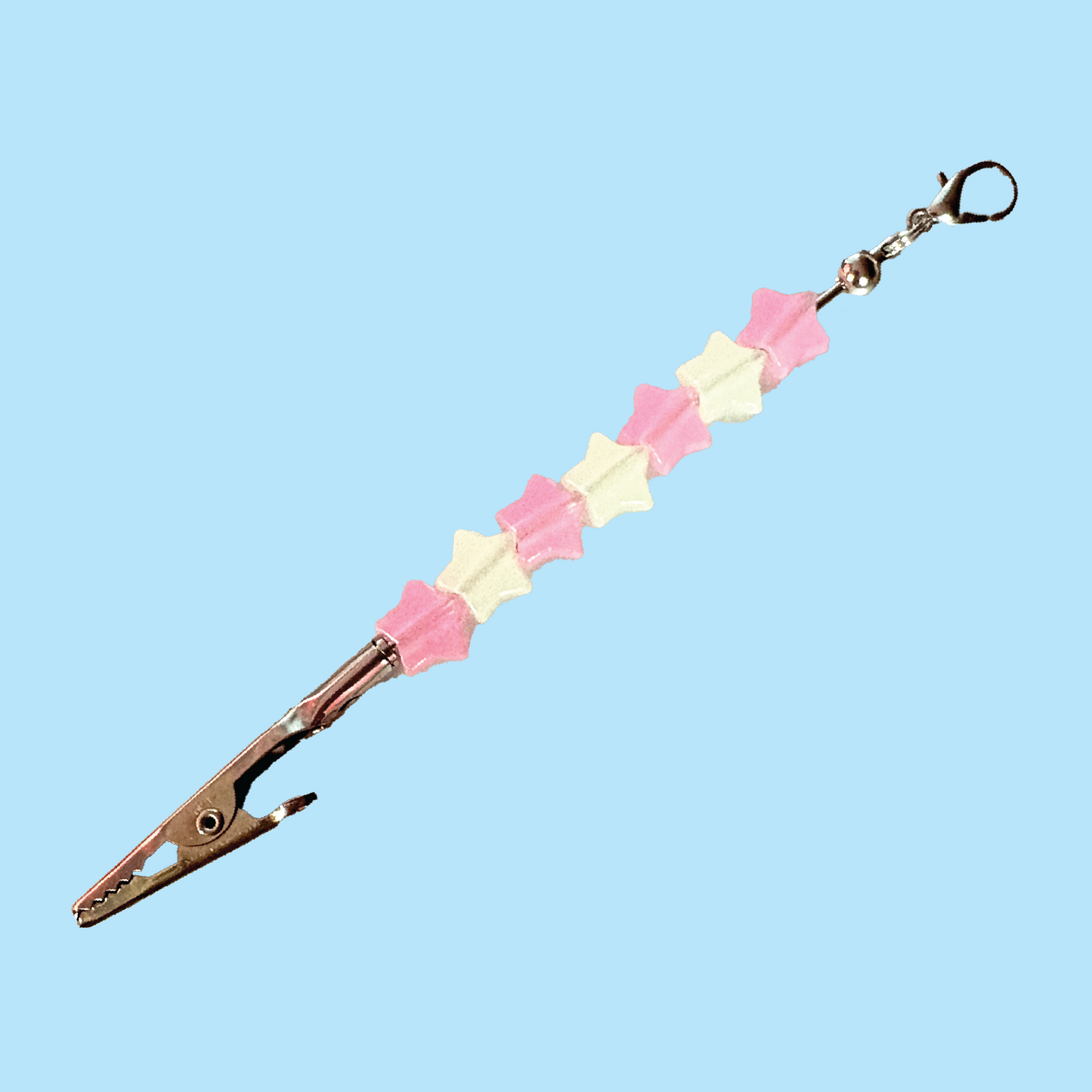 Star Beaded Roach Clip - Glow in the Dark (Several Color Variants)
