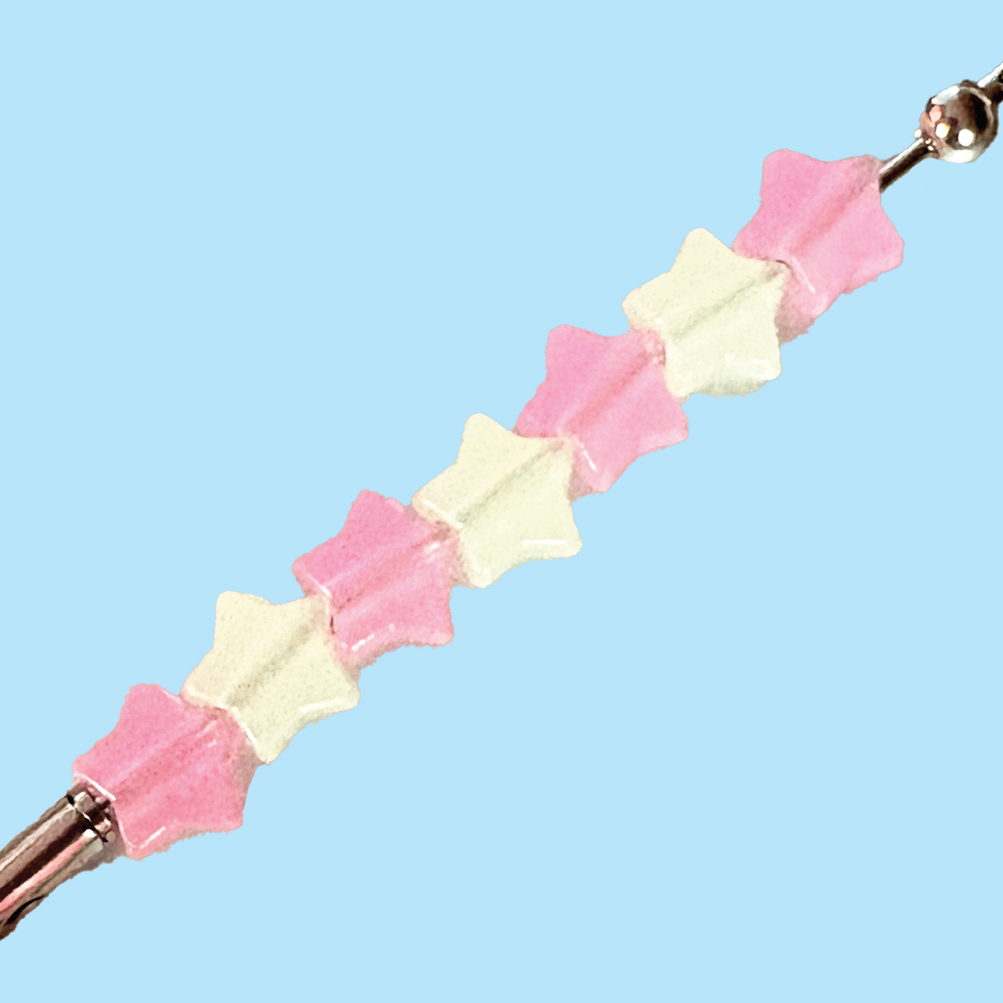 Star Beaded Roach Clip - Glow in the Dark (Several Color Variants)