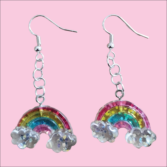 Glitter Rainbow Earrings