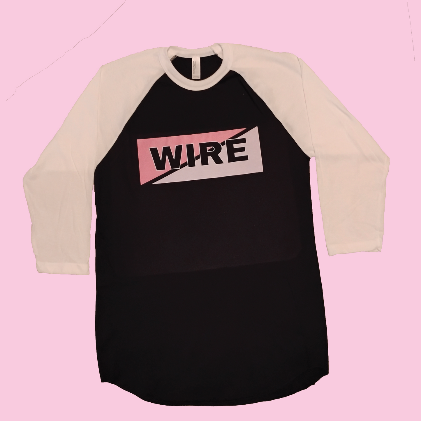 Wire Pink Flag Baseball Tee