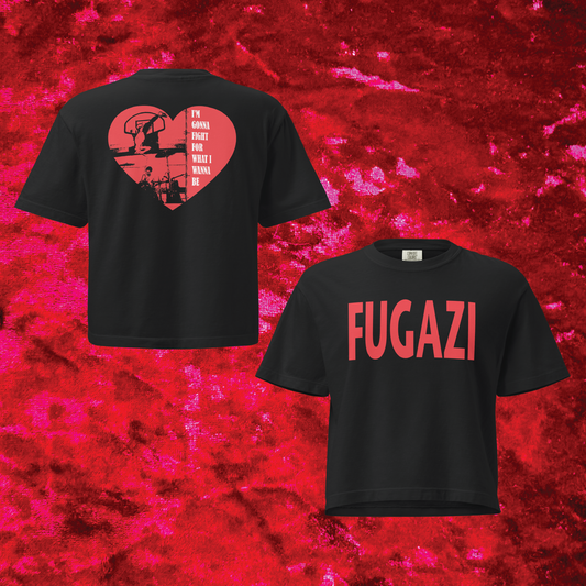 Fugazi Workout Tape Boxy Cropped Tee