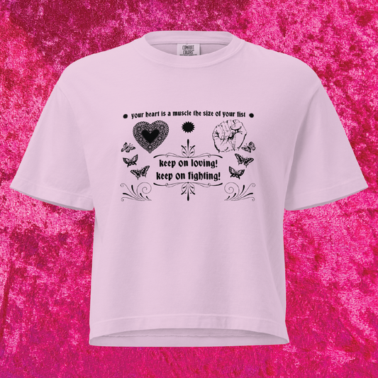 Heart is a Muscle Boxy Cropped Tee