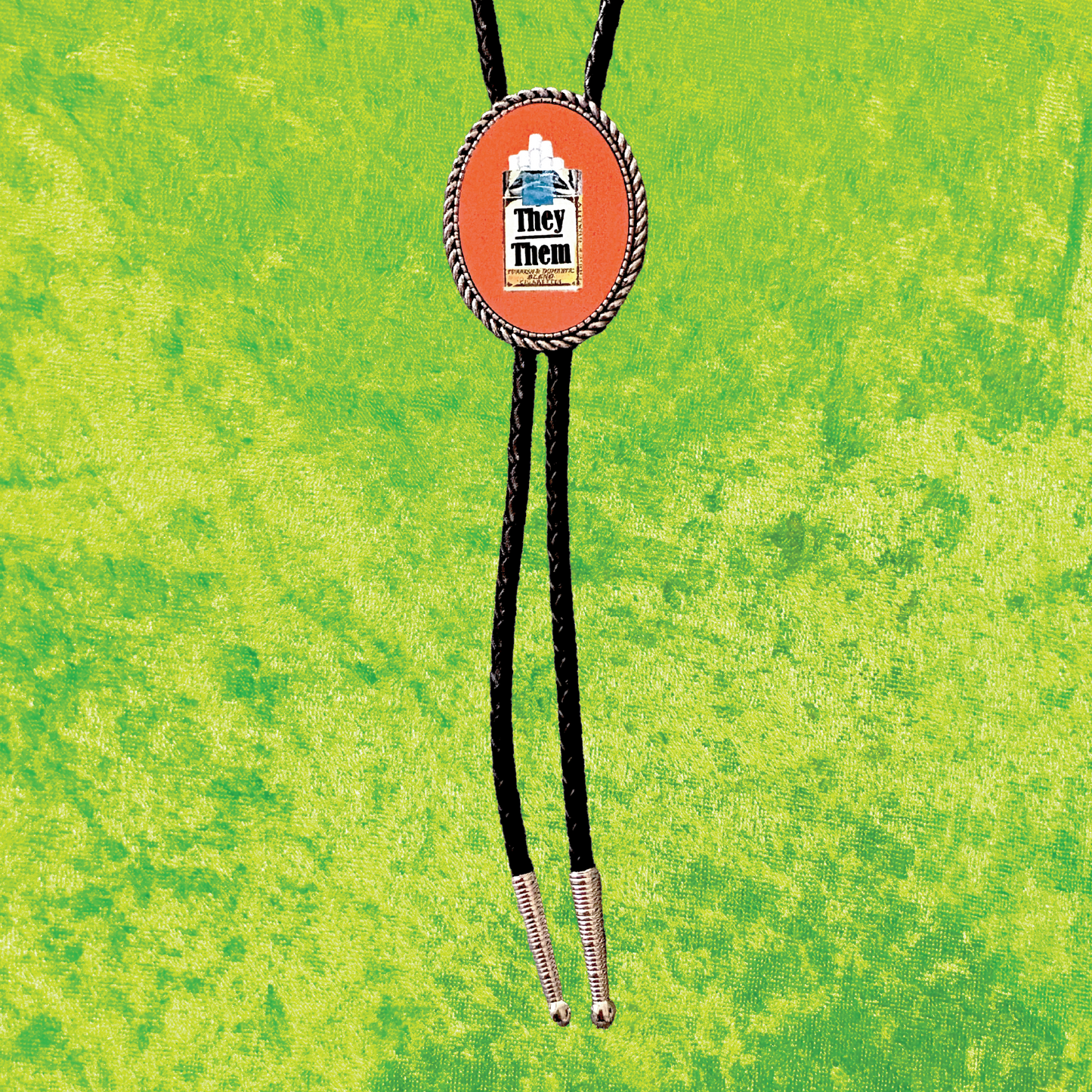 Cigarette Pronoun Leather Bolo Tie
