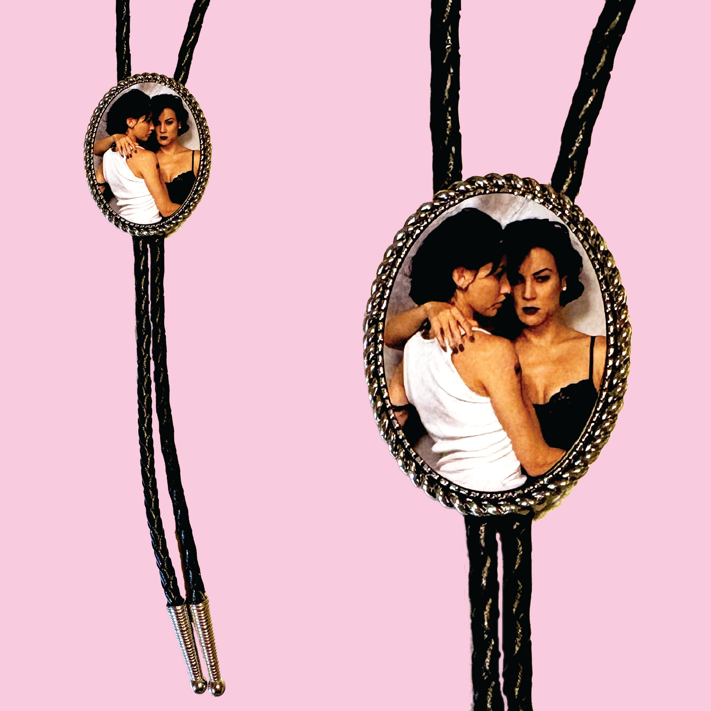 Bound Leather Bolo Tie