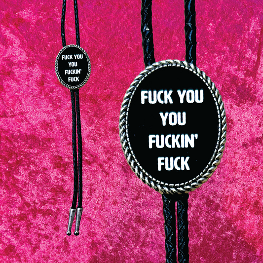 F*ck You Leather Bolo Tie