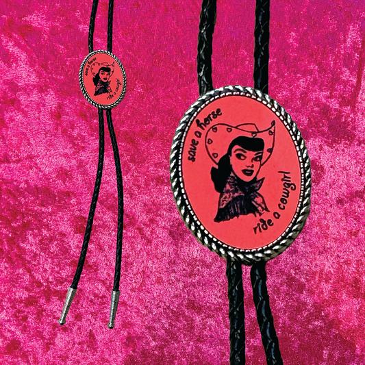 Cowgirl Leather Bolo Tie