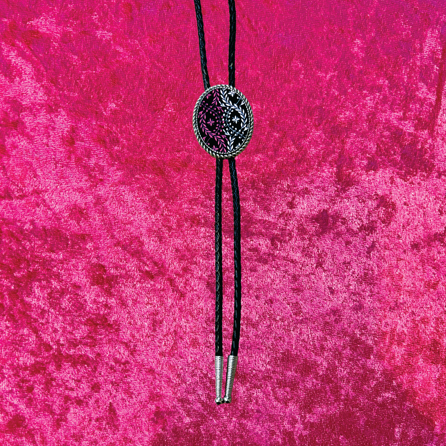 Somewhere Between Leather Bolo Tie