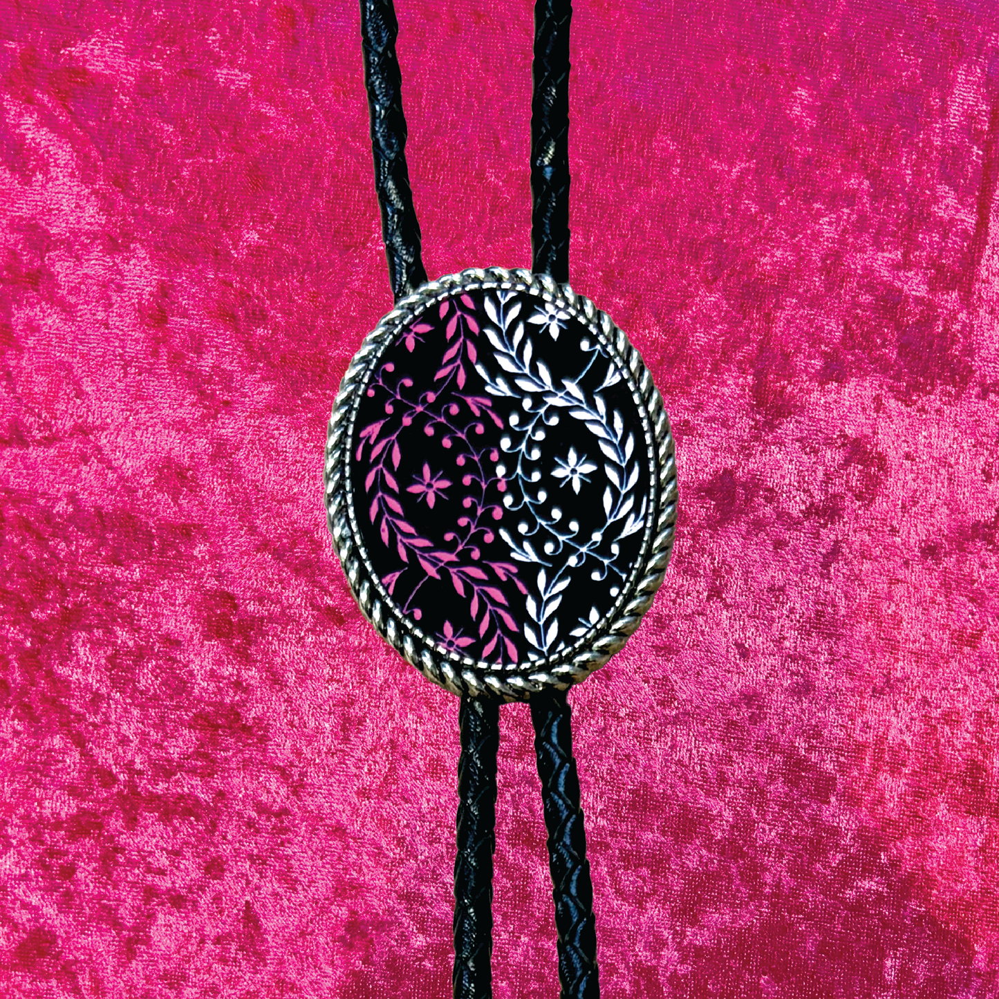 Somewhere Between Leather Bolo Tie