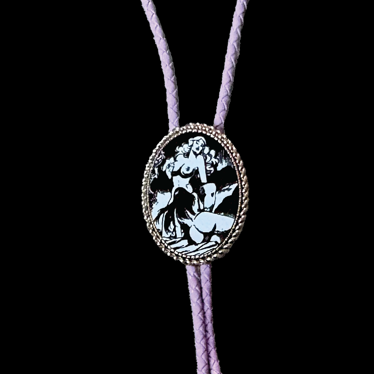 Ladies First Lavender Faux Leather Bolo Tie