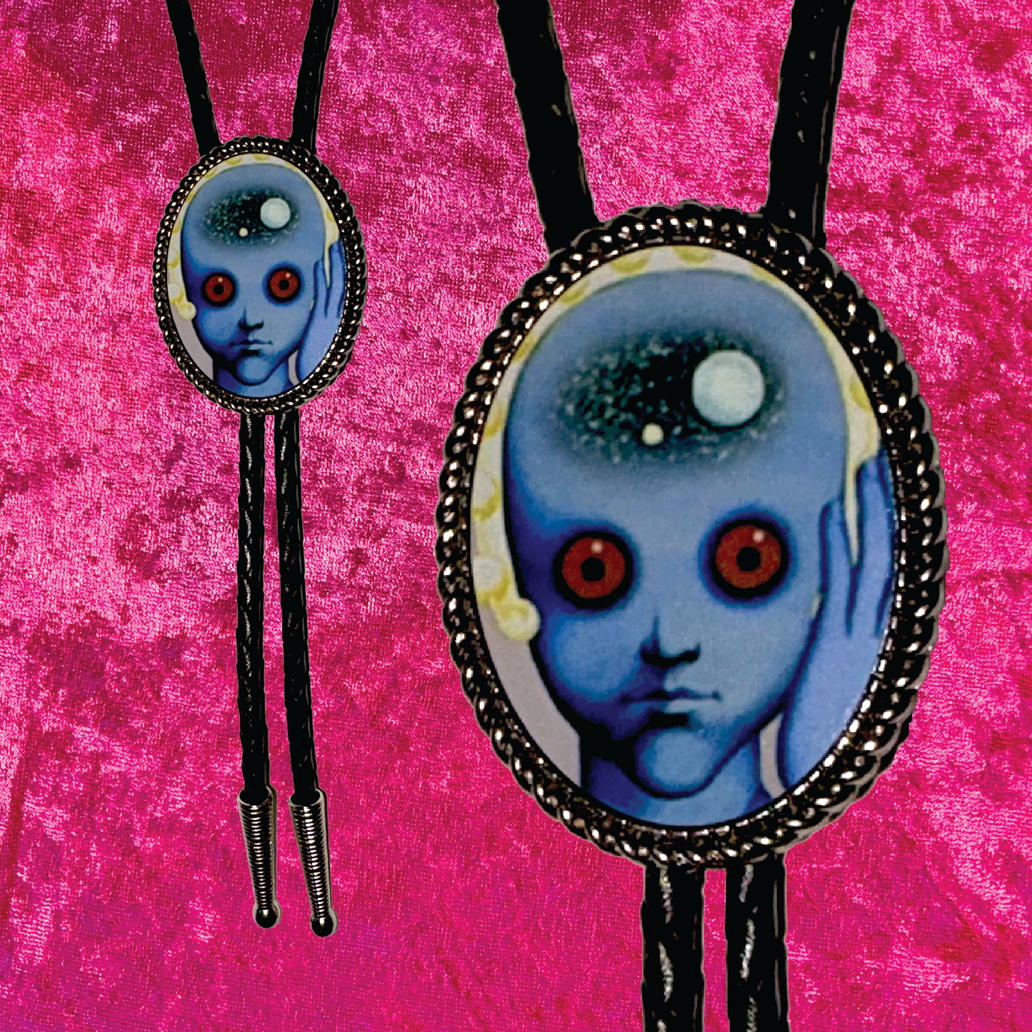 Fantastic Planet Leather Bolo Tie