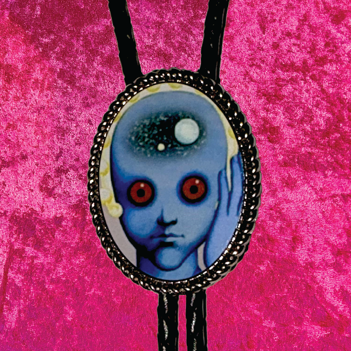 Fantastic Planet Leather Bolo Tie