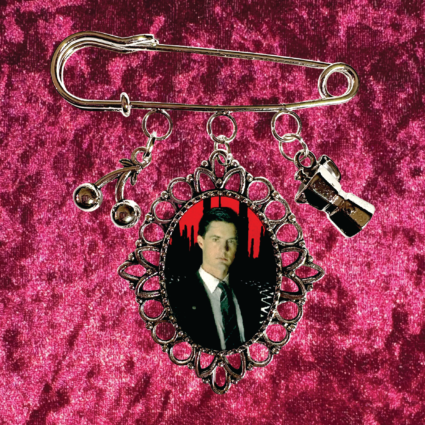Twin Peaks Special Agent Dale Cooper Charm Pin – Ruby II