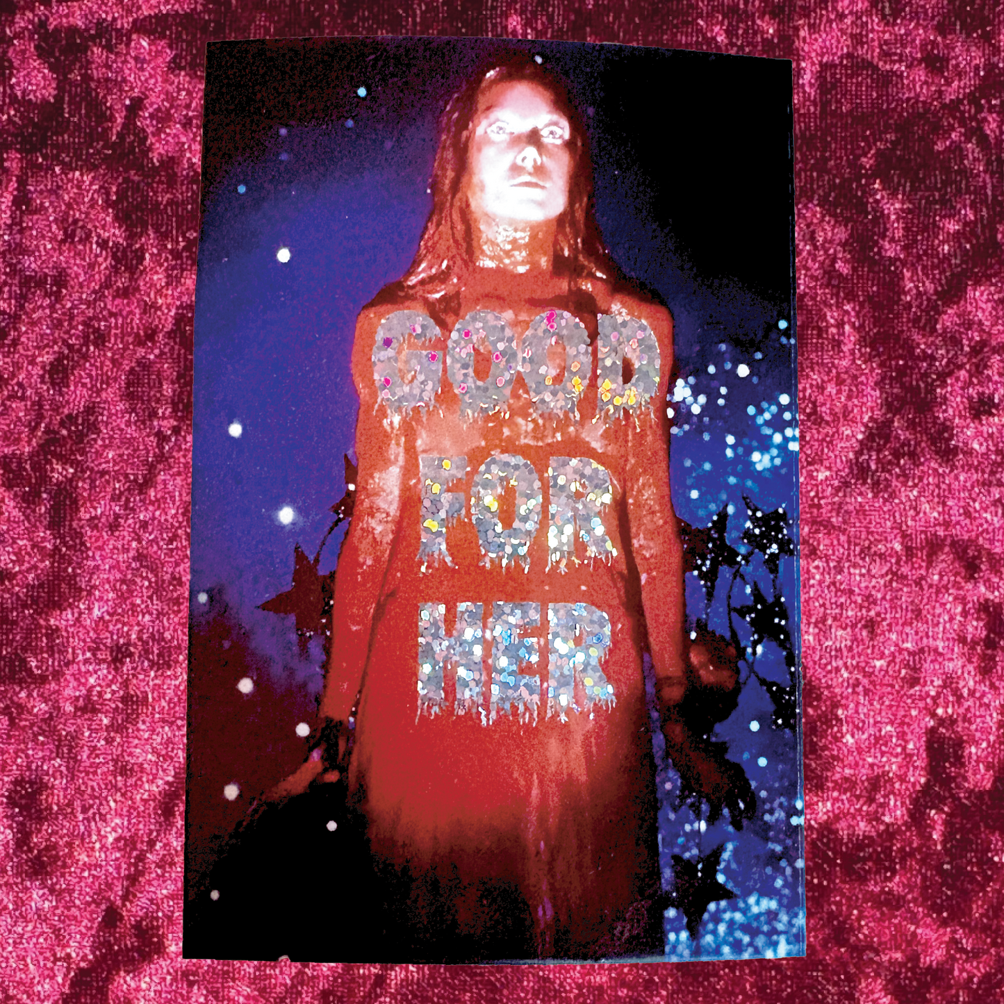 Carrie Good For Her Glitter Bumper Sticker