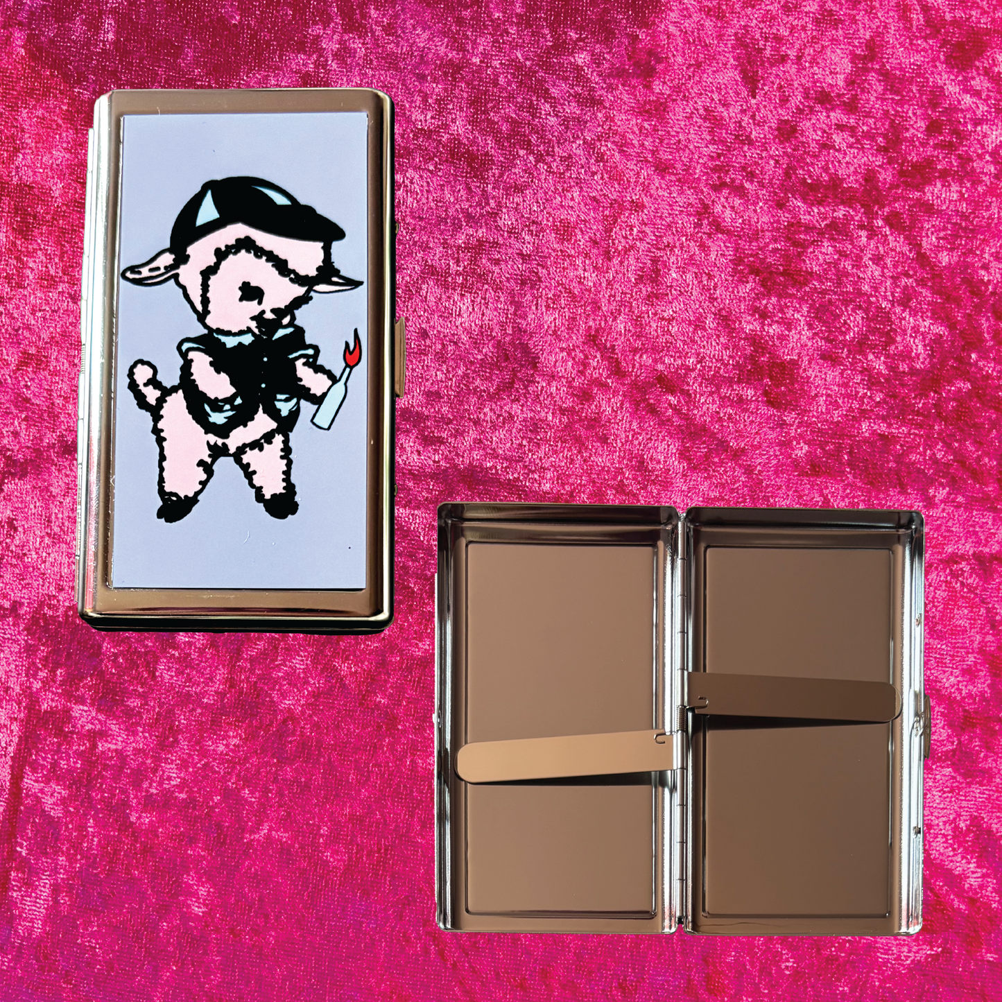 Lil Lamb Metal Cigarette Case