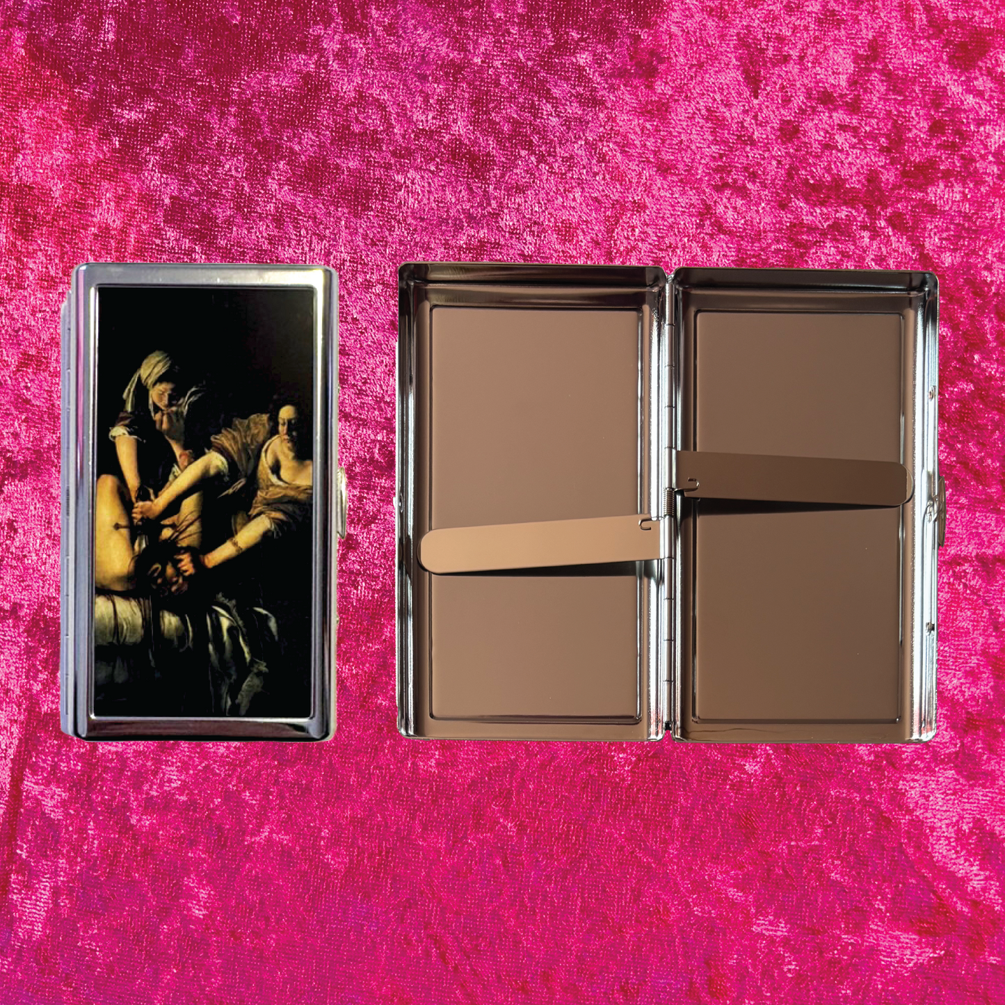 Judith Slaying Holofornes Metal Cigarette Case