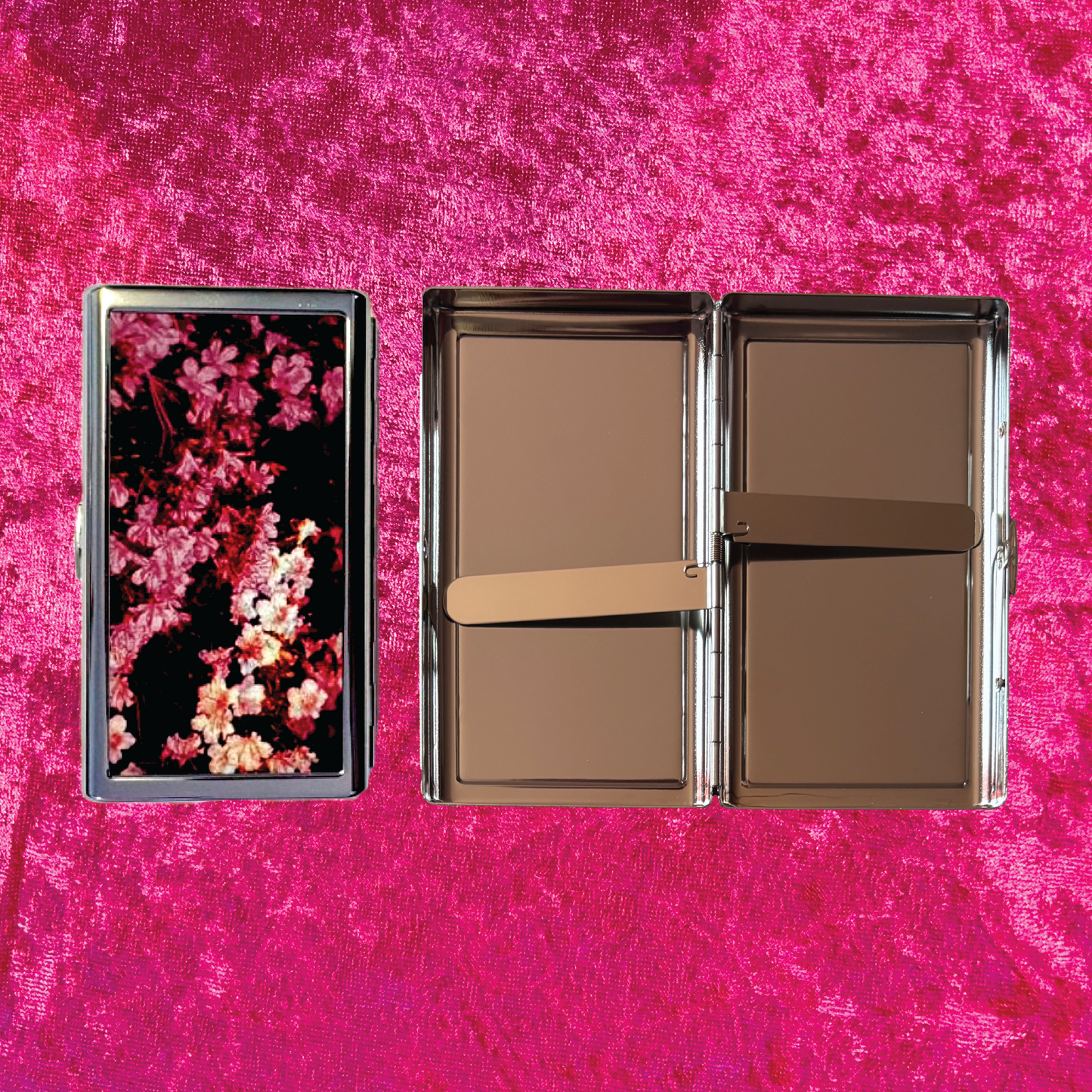 In Bloom Metal Cigarette Case