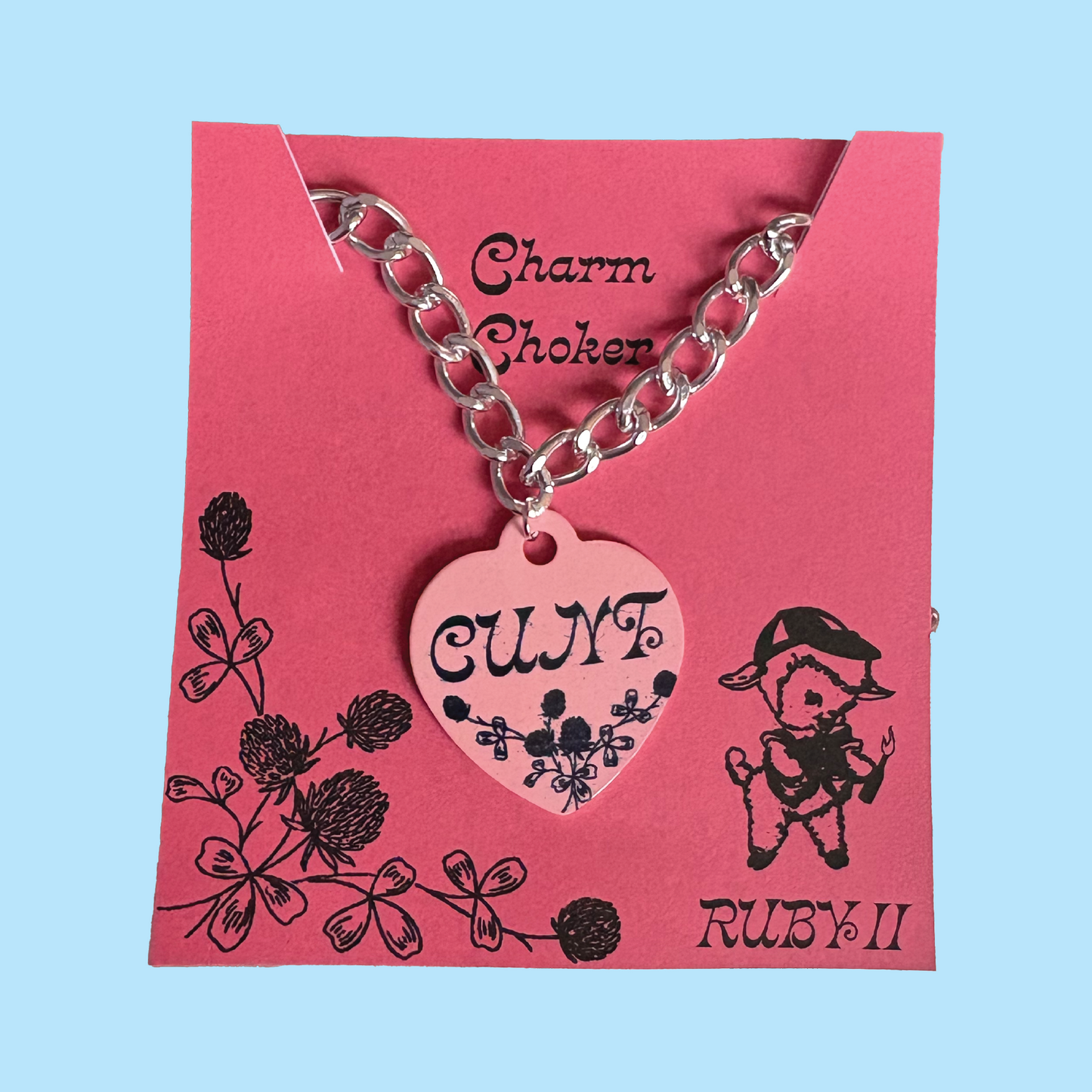 C*nt Dog Tag Charm Choker