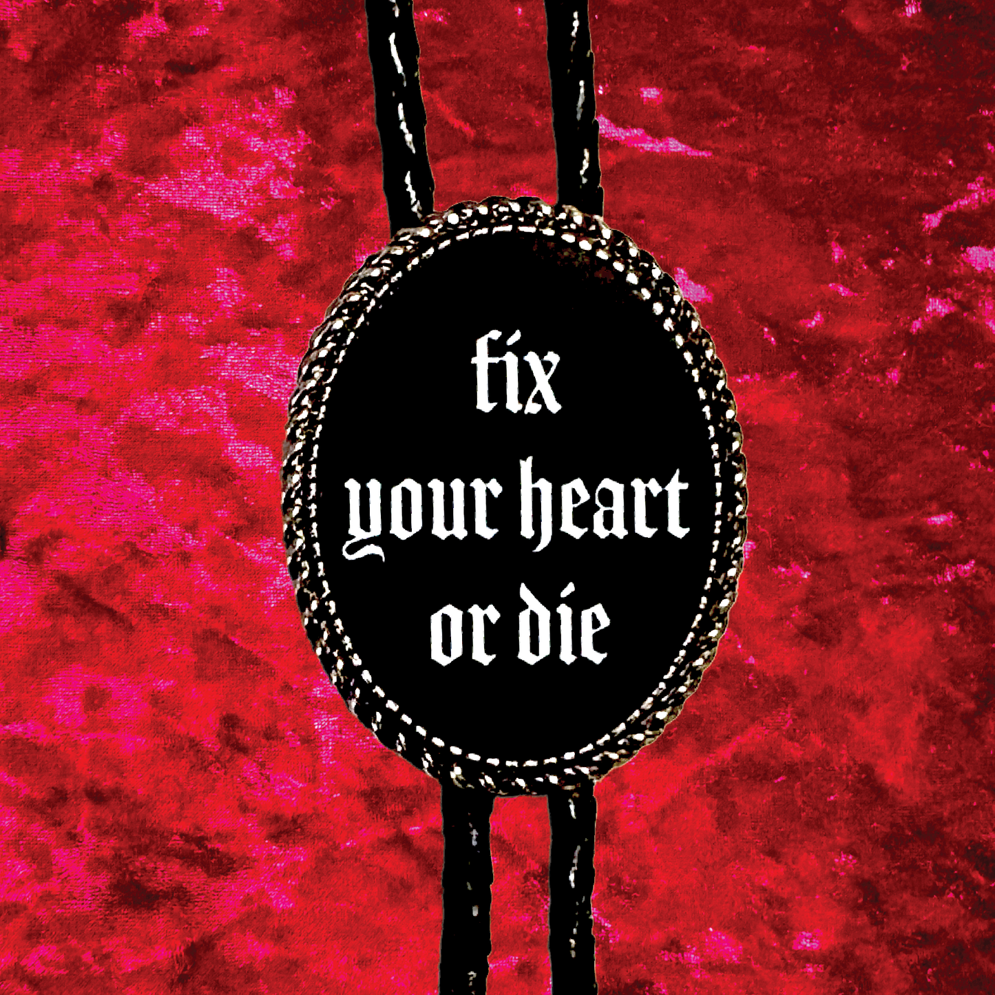 Fix Your Heart Leather Bolo Tie