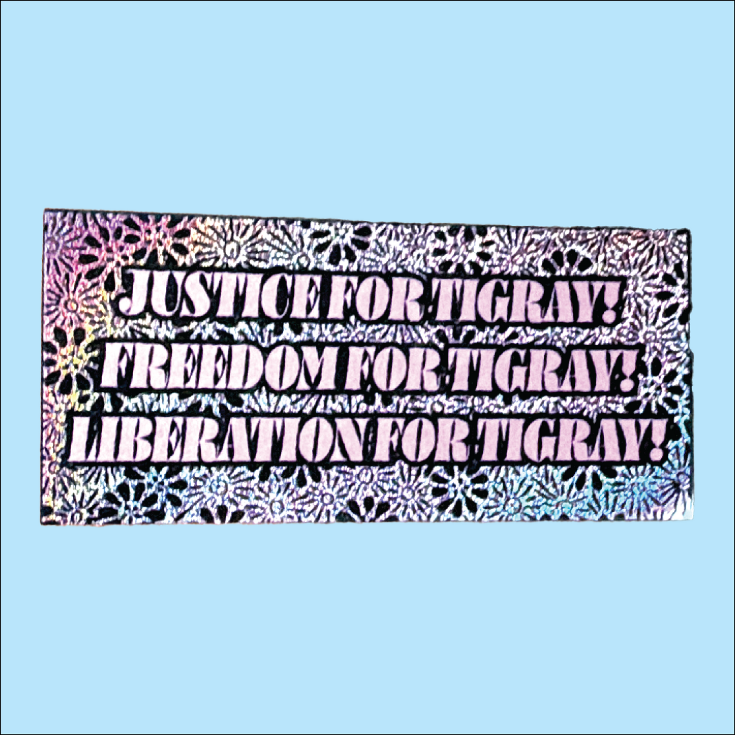 Liberation for Tigray Pixie Glitter Sticker - Contribute to Omna Tigray