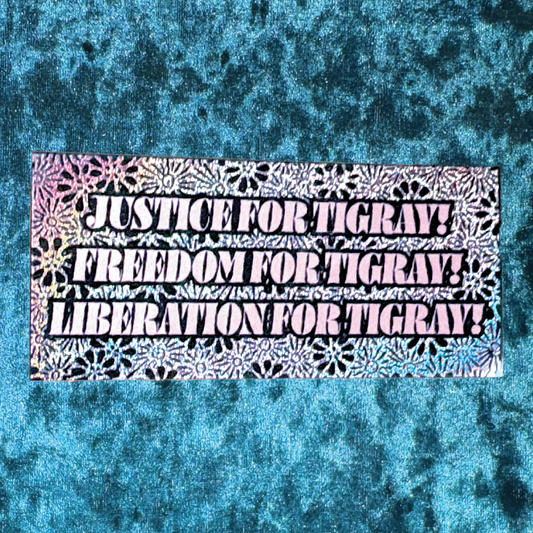 Liberation for Tigray Pixie Glitter Sticker - Contribute to Omna Tigray