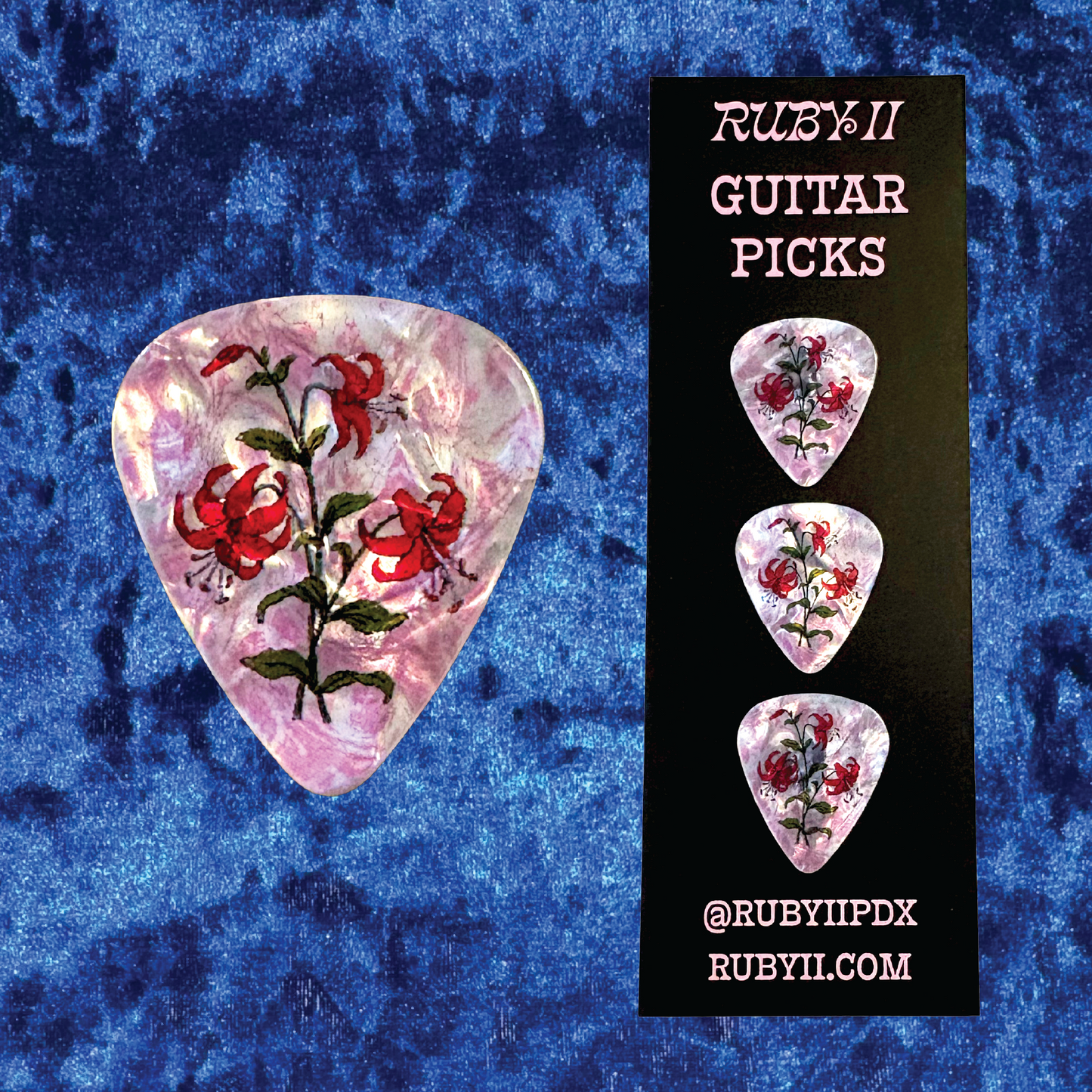 Tiger Lily Pearl Guitar Picks (3 Pack)